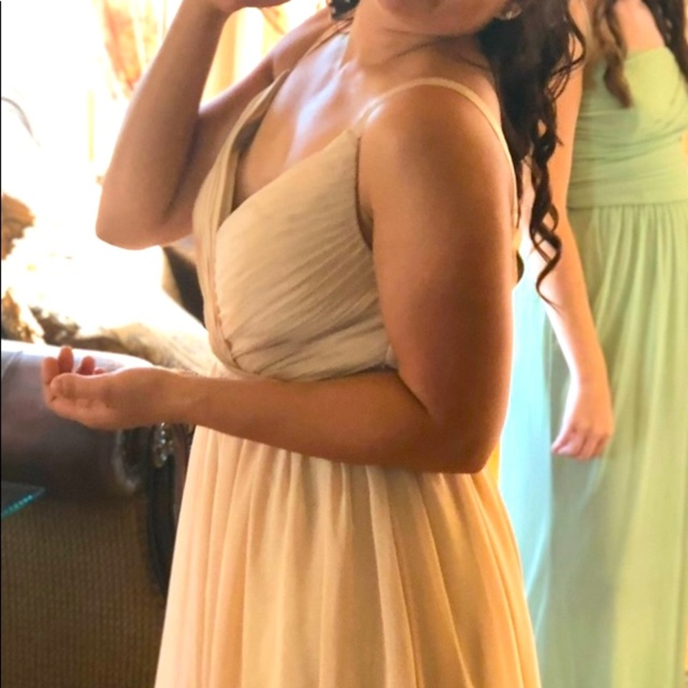 JJ’s House Bridesmaid dress in nude color. Size Medium.